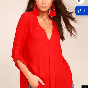 LUSH Red Women's Top